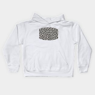 Grey Leopard Print Kids Hoodie